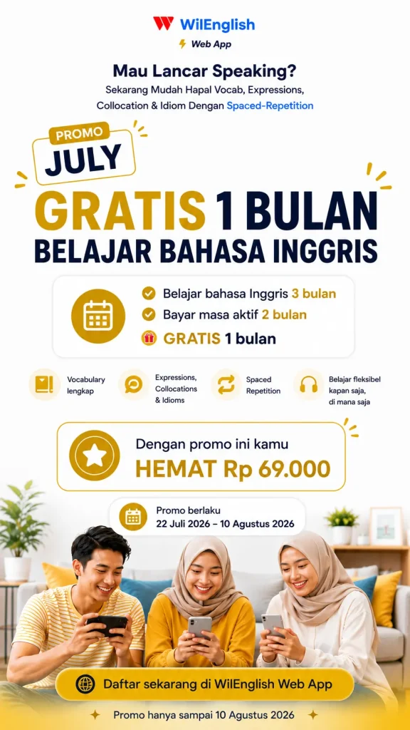 Promo JULY 2026 Cara paling efektif hapal ribuan kata dan kalimat bahasa Inggris dengan cepat dan kuat Cara paling efektif hapal ribuan kata dan kalimat bahasa Inggris dengan cepat dan kuat Promo JULY 2026